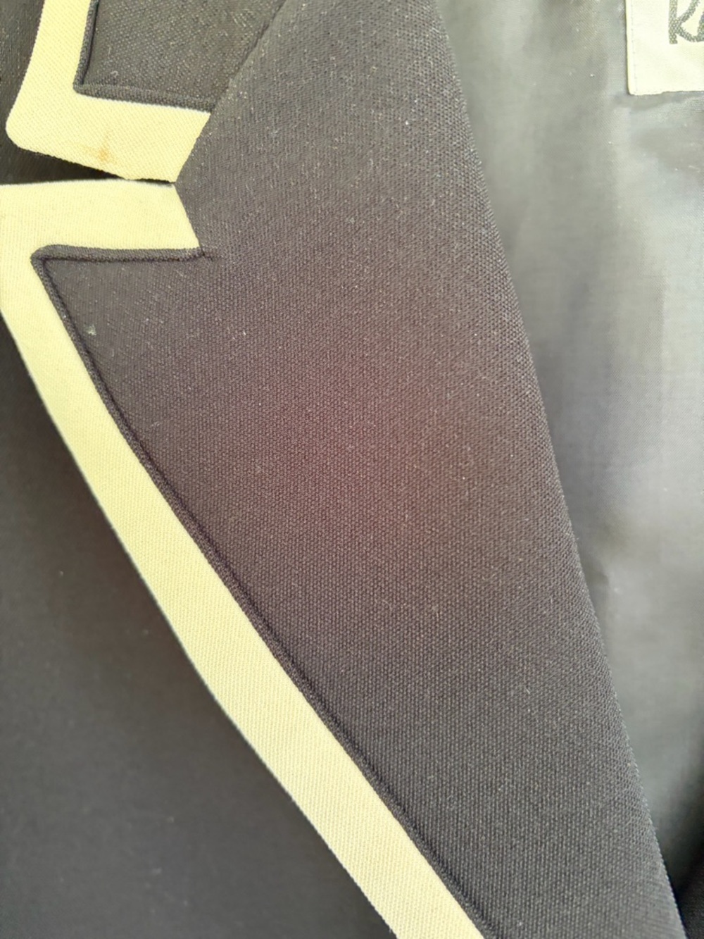 Kasper Black Blazer with Cream Trim - Picture 2 of 6
